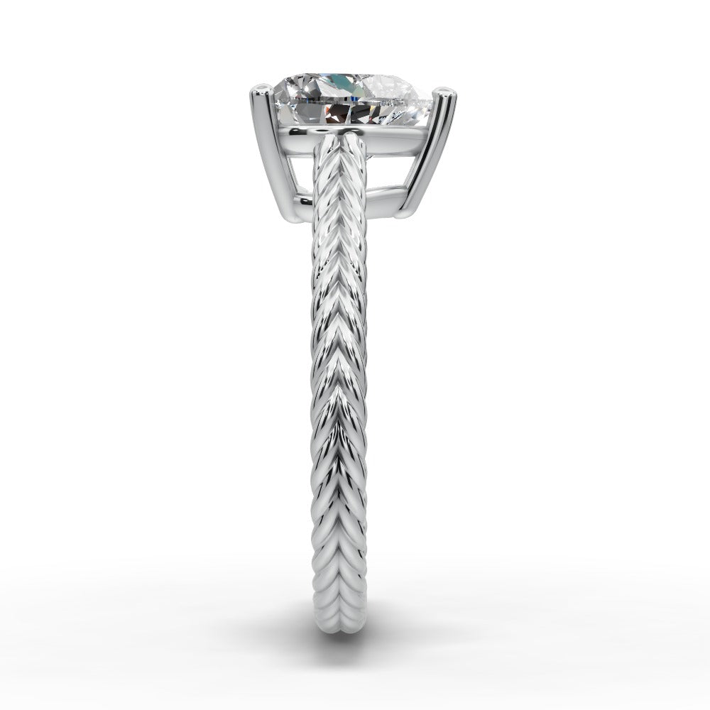 Jayden Heart Shape Classic Engagement Ring in Platinum