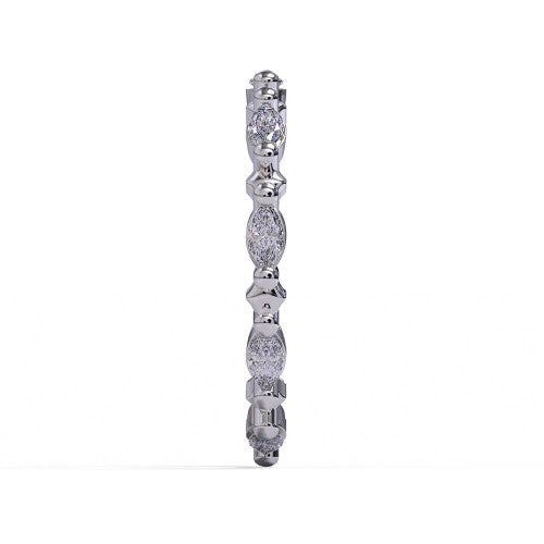 Samira - Women's 14k Gold Marquise-Cut Diamond Wedding Ring 14K White Gold - Natural Diamond