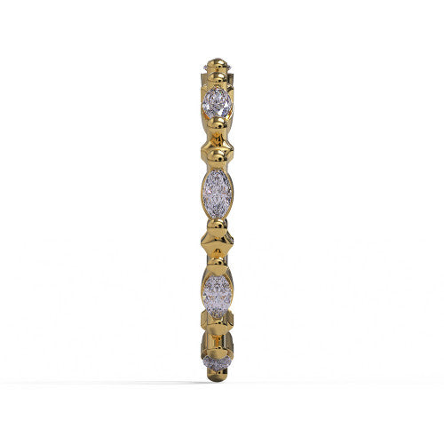 Samira - Women's 14k Gold Marquise-Cut Diamond Wedding Ring 14K Yellow Gold - Natural Diamond