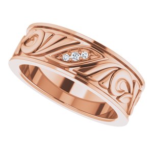 Diamond - Safiya - 14K Rose Gold .02 CTW Natural Diamond Band