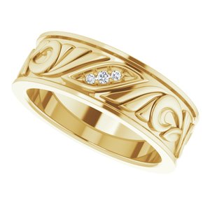 Diamond - Safiya - 14K Yellow Gold .02 CTW Natural Diamond Band