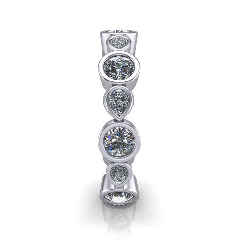Giselle - Women's 14k Gold Round-Cut Diamond Wedding Ring 14K White Gold - Natural Diamond