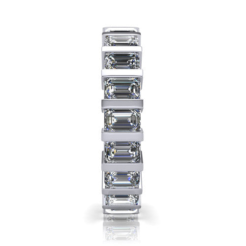 Dream - Women's 14k Gold Emerald-Cut Diamond Wedding Ring 14K White Gold - Natural Diamond