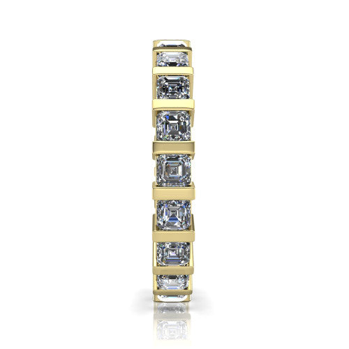 Dream - Women's 14k Gold Emerald Square-Cut Diamond Wedding Ring 14K Yellow Gold - Natural Diamond