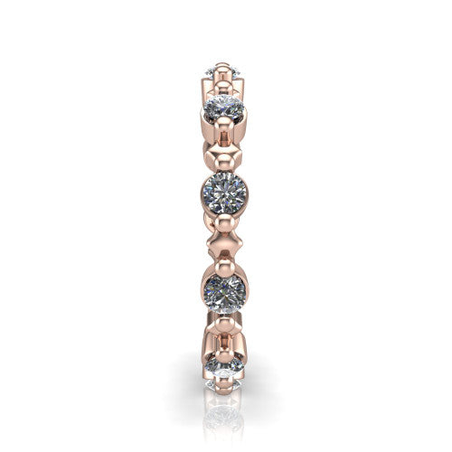 Valerie - Women's 14k Gold Eternity Diamond Wedding Ring 14K Rose Gold - Natural Diamond