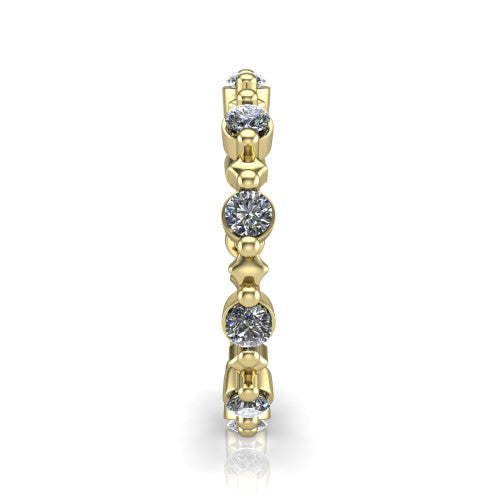 Valerie - Women's 14k Gold Eternity Diamond Wedding Ring 14K Yellow Gold - Natural Diamond