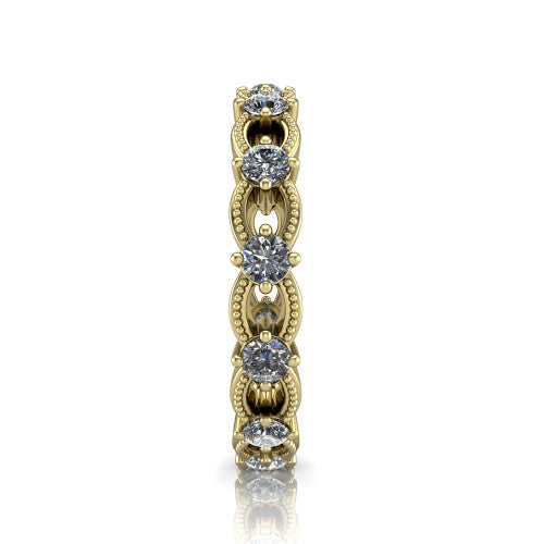 Hallie - Women's 14k Gold Diamond Wedding Ring 14K Yellow Gold - Natural Diamond