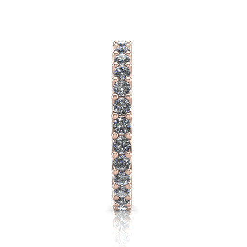 Alba - Women's 14k Gold Round Diamond Eternity Band 14K Rose Gold - Natural Diamond