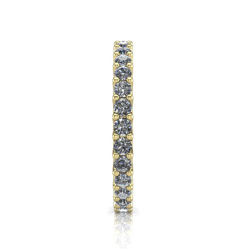 Alba - Women's 14k Gold Round Diamond Eternity Band 14K Yellow Gold - Natural Diamond