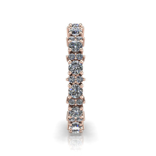 Morgan - Women's 14k Gold Eternity Diamond Wedding Ring 14K Rose Gold - Natural Diamond