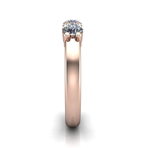Lila - Women's 14k Gold Diamond Wedding Ring 14K Rose Gold - Natural Diamond