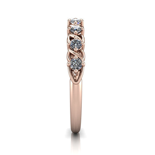 Alani - Women's 14k Gold Diamond Wedding Ring 14K Rose Gold - Natural Diamond