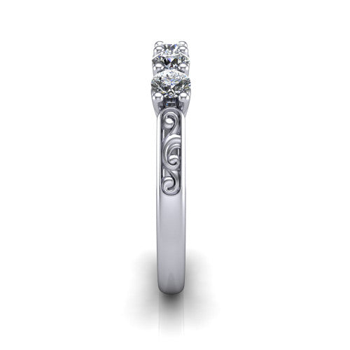 Camille - Women's 14k Gold Diamond Wedding Ring 14K White Gold - Natural Diamond