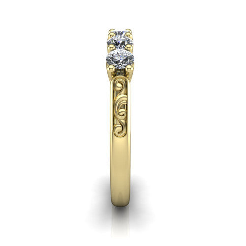 Camille - Women's 14k Gold Diamond Wedding Ring 14K Yellow Gold - Natural Diamond