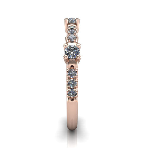 Kehlani - Women's 14k Gold Diamond Wedding Ring 14K Rose Gold - Natural Diamond