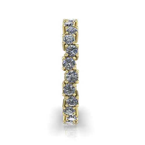 Ariel - Women's 14k Gold Eternity Diamond Wedding Ring 14K Yellow Gold - Natural Diamond