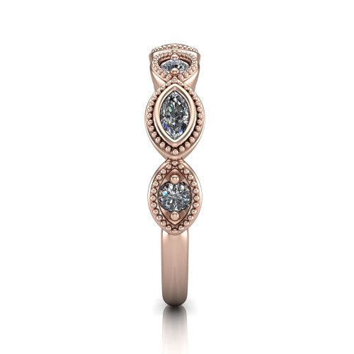 Taylor - Women's 14k Gold Diamond Wedding Ring 14K Rose Gold - Natural Diamond