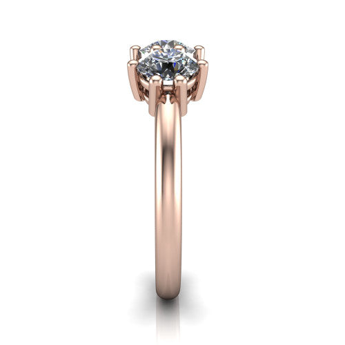 Celine - Women's 14k Gold Diamond Wedding Ring 14K Rose Gold - Natural Diamond