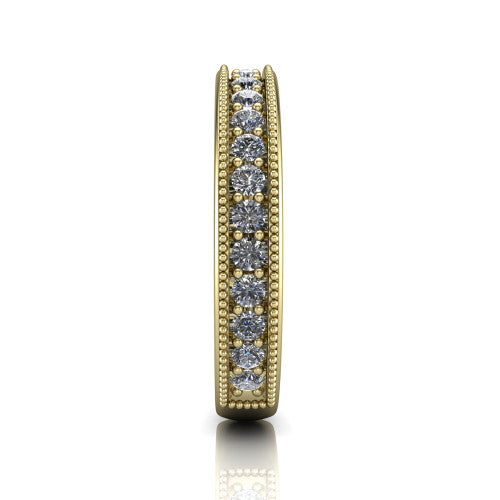 Clara - Women's 14k Gold Diamond Eternity Wedding Ring 14K Yellow Gold - Natural Diamond