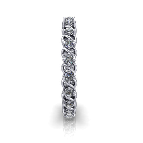 Carmen - Women's 14k Gold Diamond Eternity Wedding Ring 14K White Gold - Natural Diamond