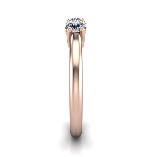 Julia - Women's 14k Gold Diamond Wedding Ring 14K Rose Gold - Natural Diamond