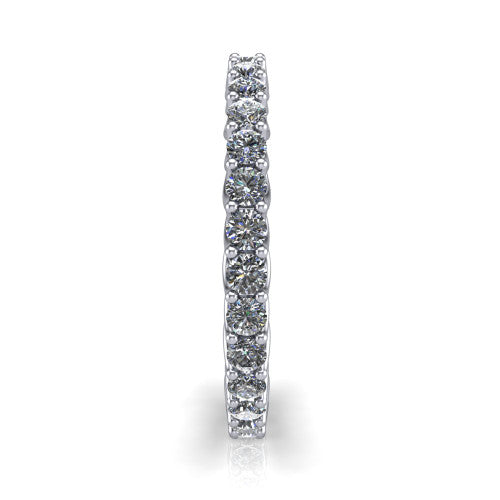 Kate - Women's 14k Gold Diamond Eternity Wedding Ring 14K White Gold - Natural Diamond
