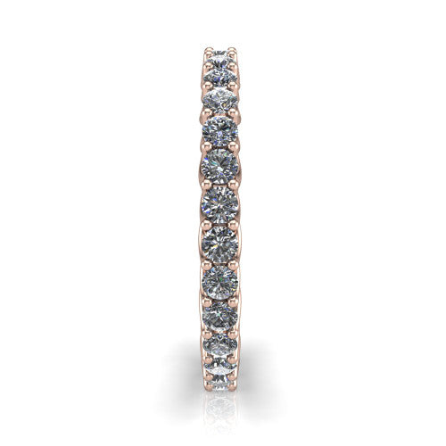 Kate - Women's 14k Gold Diamond Eternity Wedding Ring 14K Rose Gold - Natural Diamond