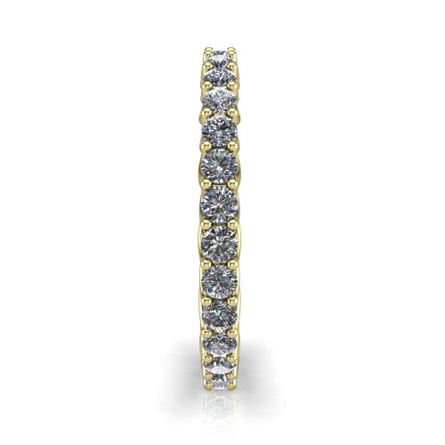 Kate - Women's 14k Gold Diamond Eternity Wedding Ring 14K Yellow Gold - Natural Diamond