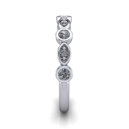 Remi - Women's 14k Gold Diamond Wedding Ring 14K White Gold - Natural Diamond