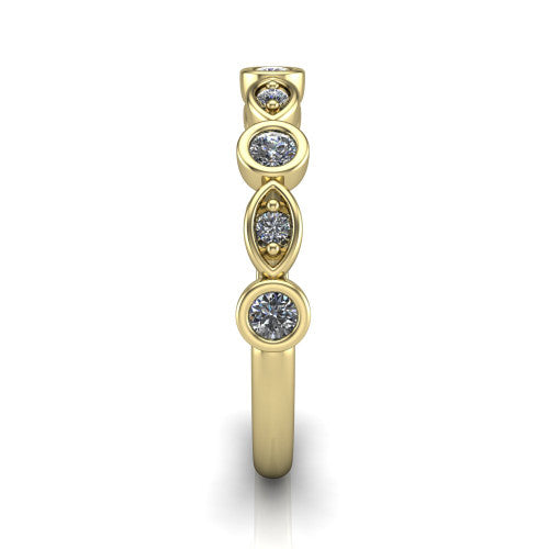 Remi - Women's 14k Gold Diamond Wedding Ring 14K Yellow Gold - Natural Diamond