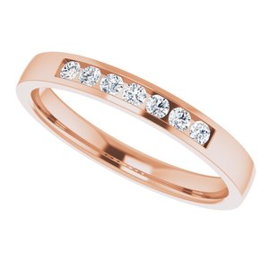 Hammered - Gabriel - 14K Rose Gold 1/5 CTW Lab-Grown Diamond Band