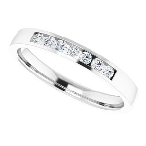 Hammered - Gabriel - 14K White Gold 1/5 CTW Lab-Grown Diamond Band