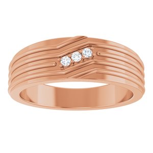 Classic - Rocio - 14K Rose Gold .05 CTW Natural Diamond Accented Band