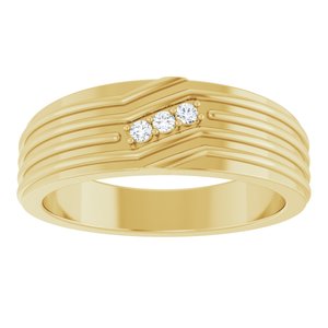 Classic - Rocio - 14K Yellow Gold .05 CTW Natural Diamond Accented Band