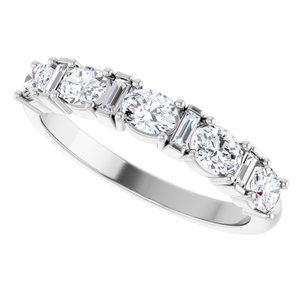 Unique - Zoey - Platinum 7/8 CTW Natural Diamond Anniversary Band