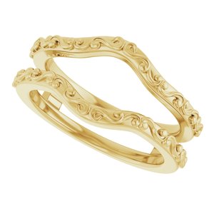 Plain - Teresa - 14K Yellow Gold Vintage-Inspired Ring Guard