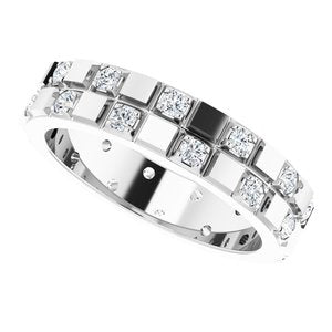 Classic - Ronan - 14K White Gold 1/3 CTW Natural Diamond Band