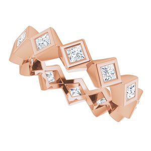 Bezel - Ailany - 14K Rose Gold 1/2 CTW Natural Diamond Eternity Band Size 4.5
