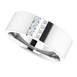Classic - Oscar - 14K White Gold 1/5 CTW Natural Diamond Band