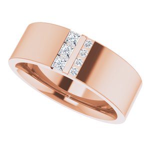Classic - Oscar - 14K Rose Gold 1/5 CTW Natural Diamond Band