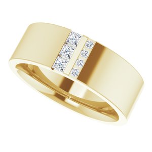 Classic - Oscar - 14K Yellow Gold 1/5 CTW Natural Diamond Band