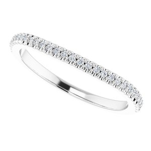 Pave - Nia - Platinum 1/8 CTW Natural Diamond Match Band