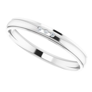 Unique - Ezra - 14K White Gold .05 CTW Lab-Grown Diamond Band