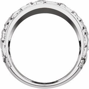 Matte - Lincoln - 14K White Gold 1/2 CTW Lab-Grown Diamond Band