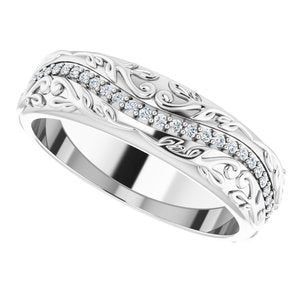 Diamond - Rania - 14K White Gold 1/5 CTW Natural Diamond Band