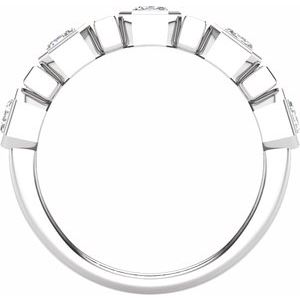 Bezel - Odette - 14K White Gold 1 1/2 CTW Lab-Grown Diamond Anniversary Band