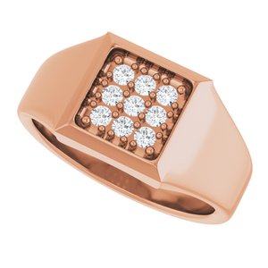 Classic - Cyrus - 14K Rose Gold 1/4 CTW Natural Diamond Band