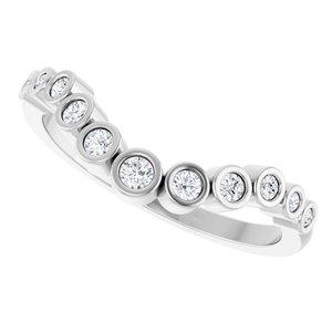 Bezel - Mira - 14K White Gold 1/5 CTW Lab-Grown Diamond Contour Band