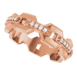 Classic - Kingston - 14K Rose Gold 1/5 CTW Lab-Grown Diamond Band