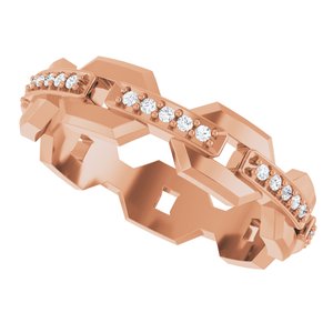 Classic - Kingston - 14K Rose Gold 1/5 CTW Natural Diamond Band